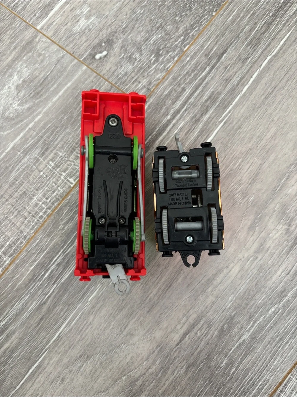 Metallic Motorized Trackmaster Percy and Tender - Thomas & Friends WORKS!